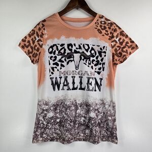 Morgan Wallen Women's Medium Steer Skull Animal Print T Shirt